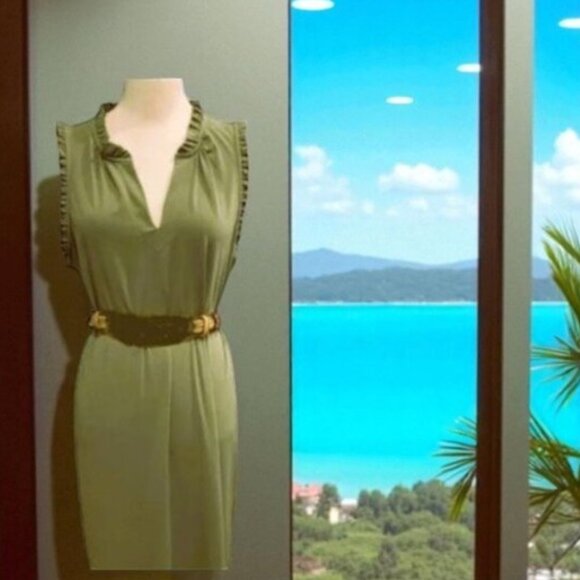 Michael Kors Ruffle Trim Sleeveless Dress - Picture 3 of 8